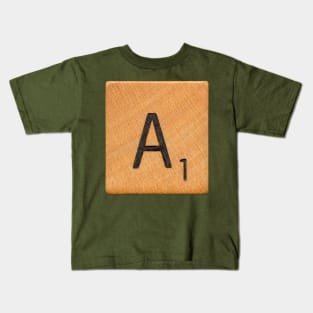 Scrabble Tile 'A' Kids T-Shirt